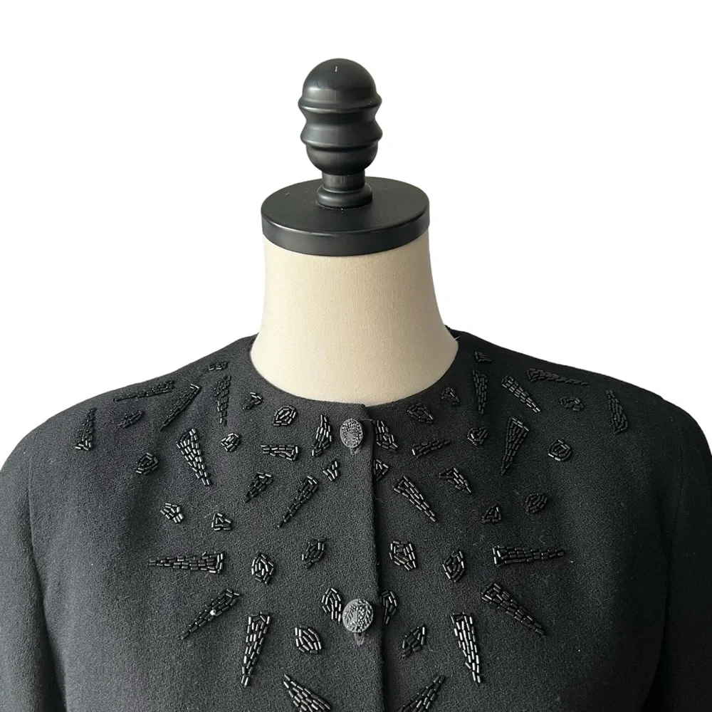 Christian Dior Vintage Wool Beaded Blazer | 8